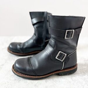 Harley Davidson Barkston Engineer Moto Buckle Boots Men’s 8.5 Leather D96241